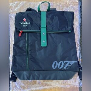007 James Bond Heineken Black and Green Promo Backpack No Time To Die